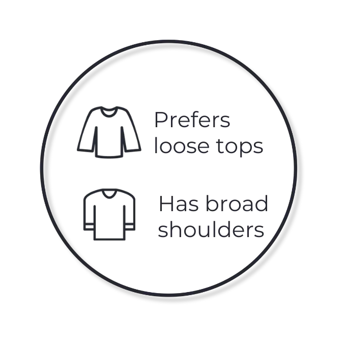 Image illustrating that shoppers have unique preferences on how clothes fit