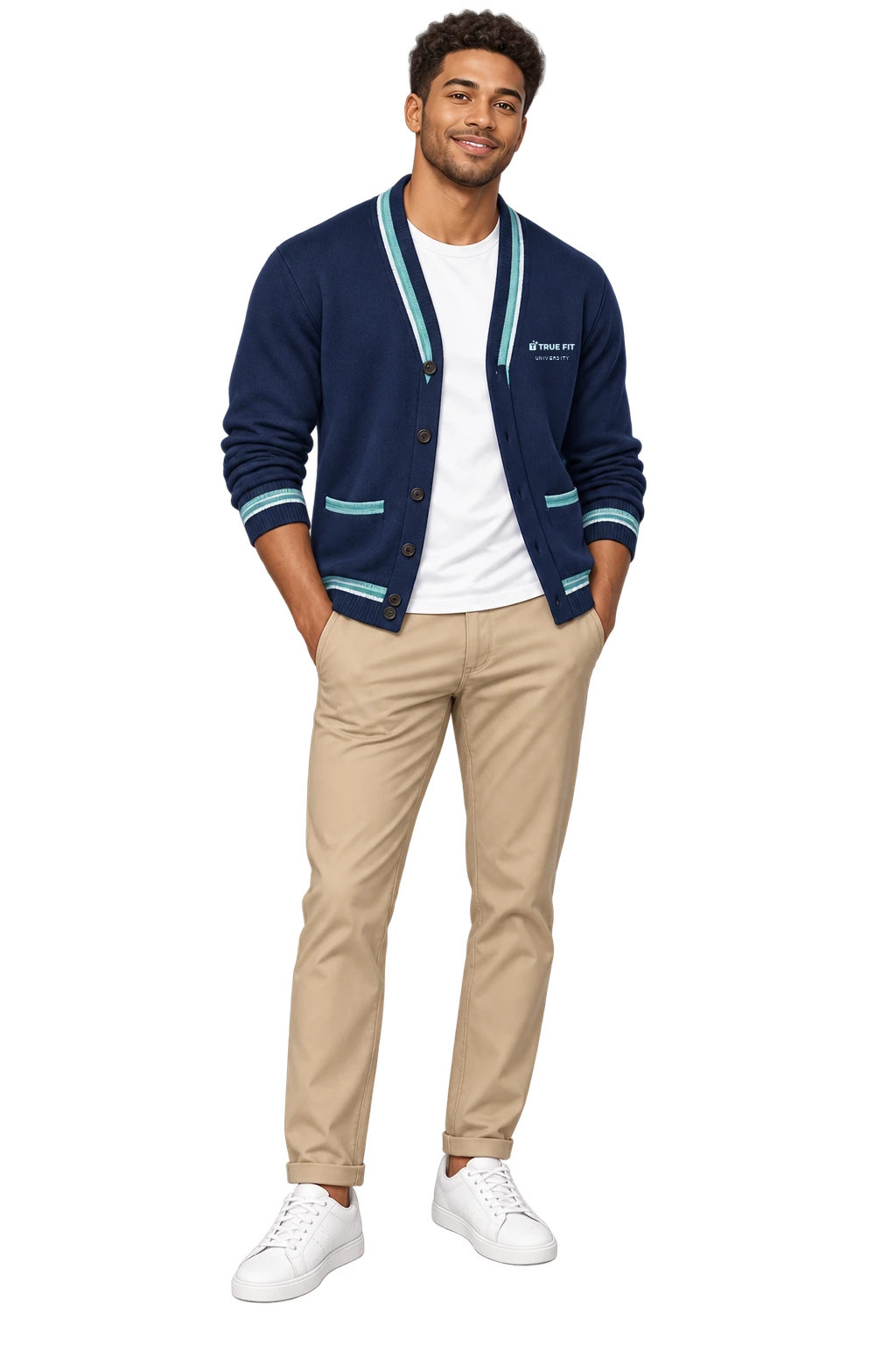 Campus cardigan fit example