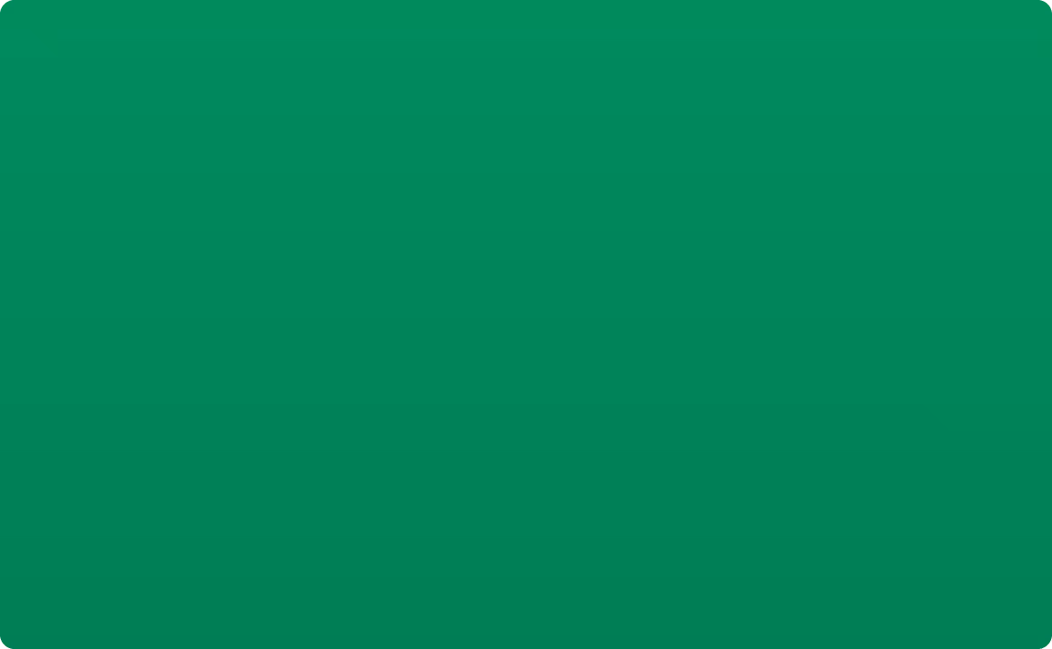 Simple green background with rounded corners.