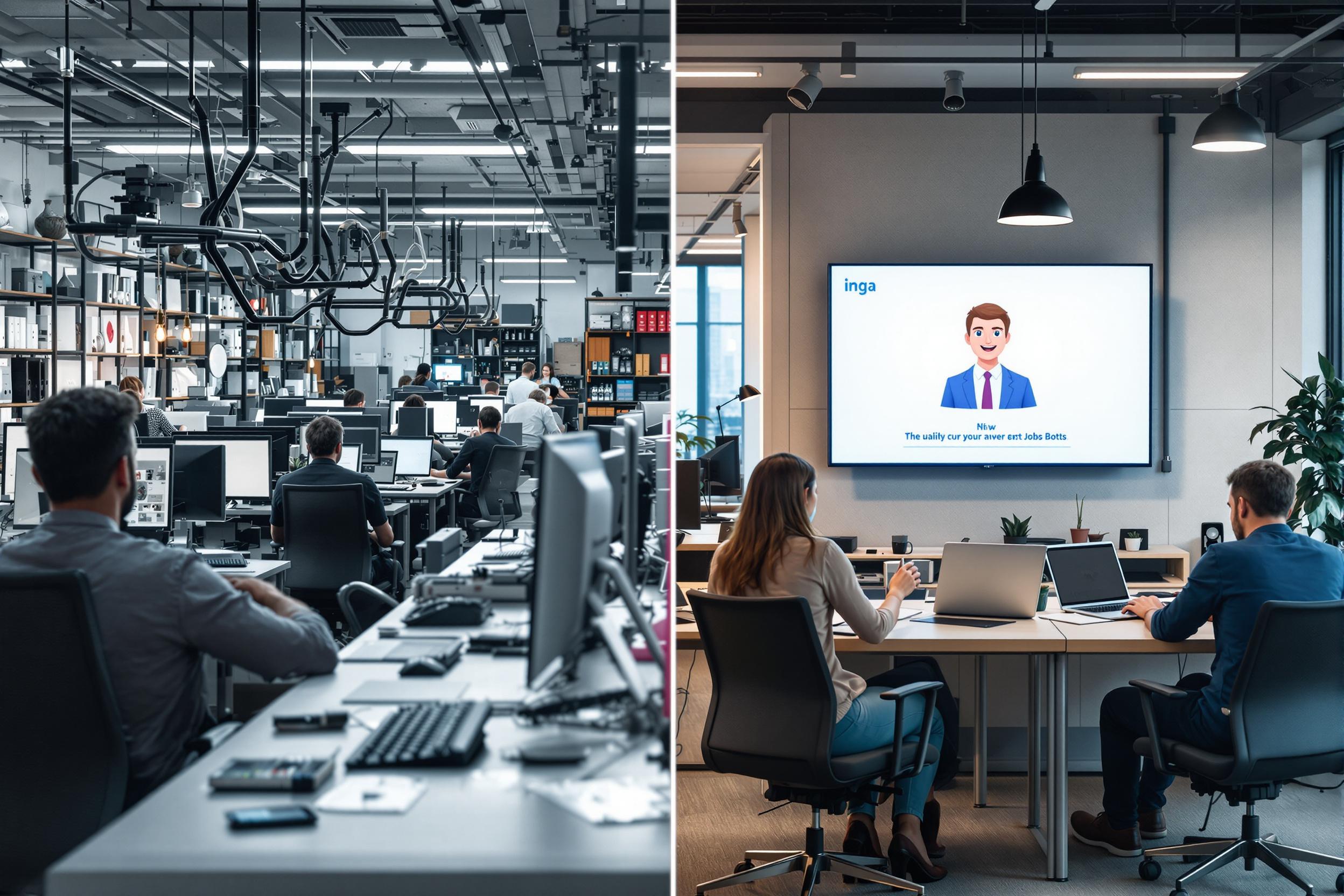 Kontrast zwischen Arbeitsagentur und Job-Bot: inga macht Recruiting effizienter.