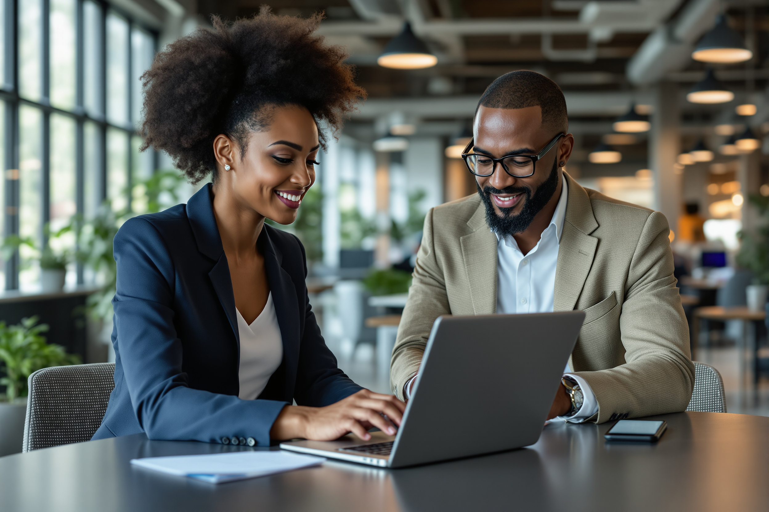 Social Media Recruiting in Bochum: HR-Managerin analysiert Stellenanzeigen im Büro