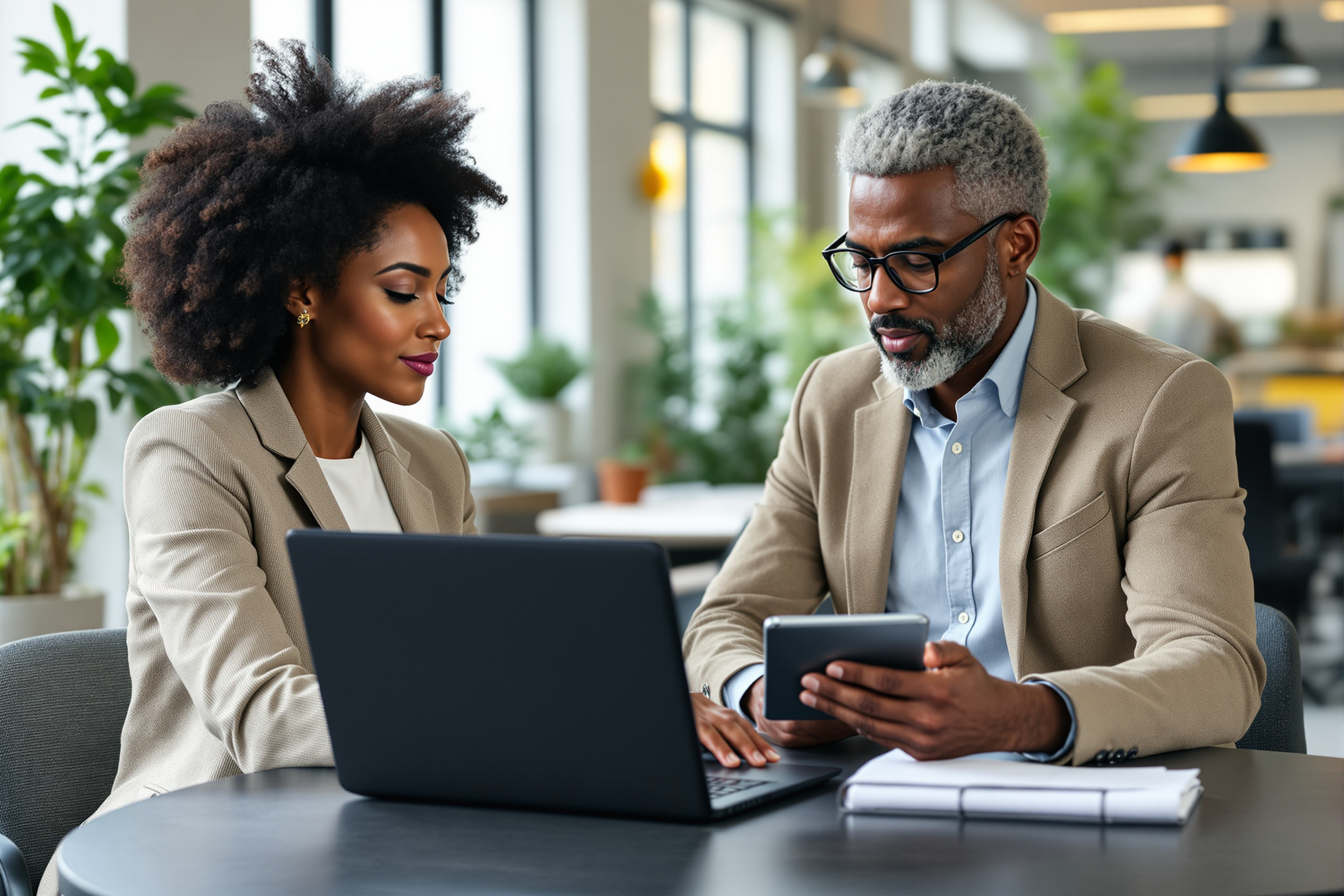 HR-Managerin arbeitet an Stellenanzeige im modernen Büro, Diversität im Recruiting, Deutschland