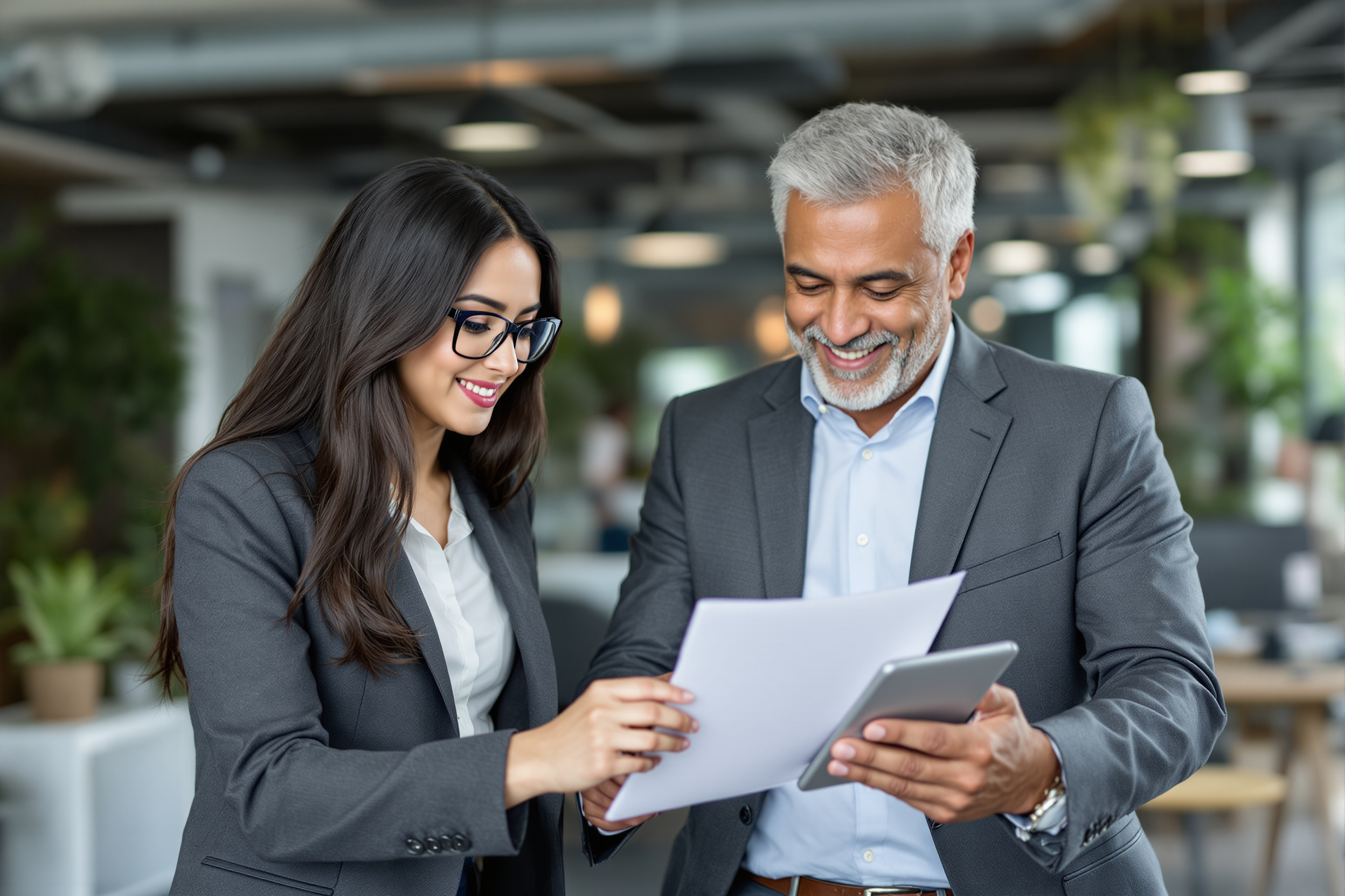 Asiatische Recruiterin und afroamerikanischer Personalmanager arbeiten im Büro in Chemnitz. Bewerbermanagement ohne Lebenslauf.