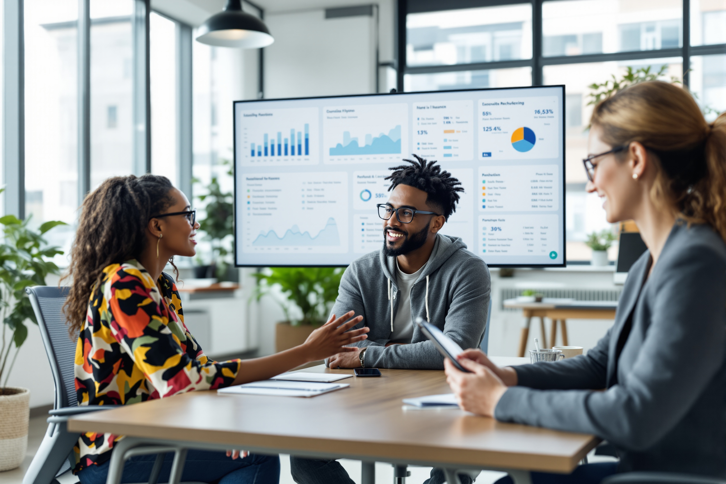 Vielfältiges Team optimiert Recruiting-Prozesse im modernen Büro in Deutschland