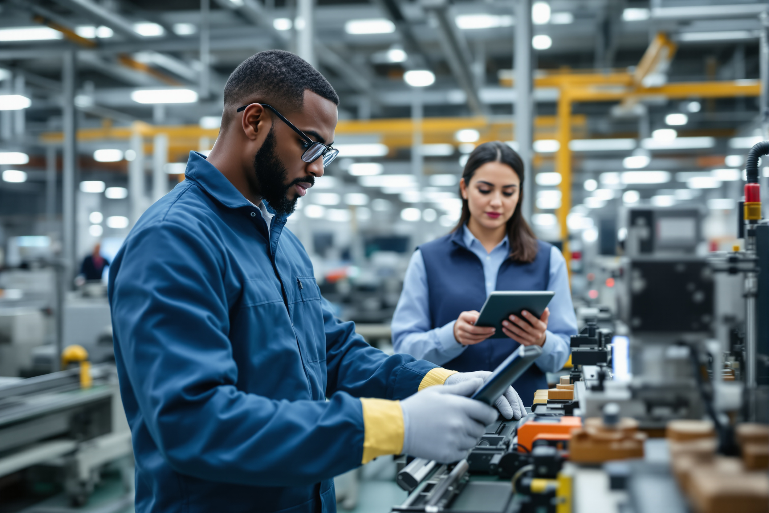 Produktionsmitarbeiter in Wuppertal: Vielfältiges Team an moderner Fertigungsanlage. Recruiting in der Produktion.