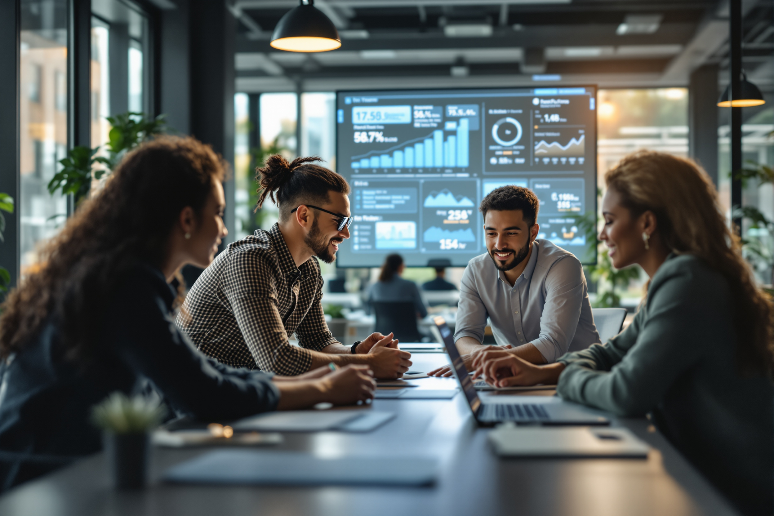 Professionelles Recruiting-Team in Duisburg analysiert Recruiting-Daten.