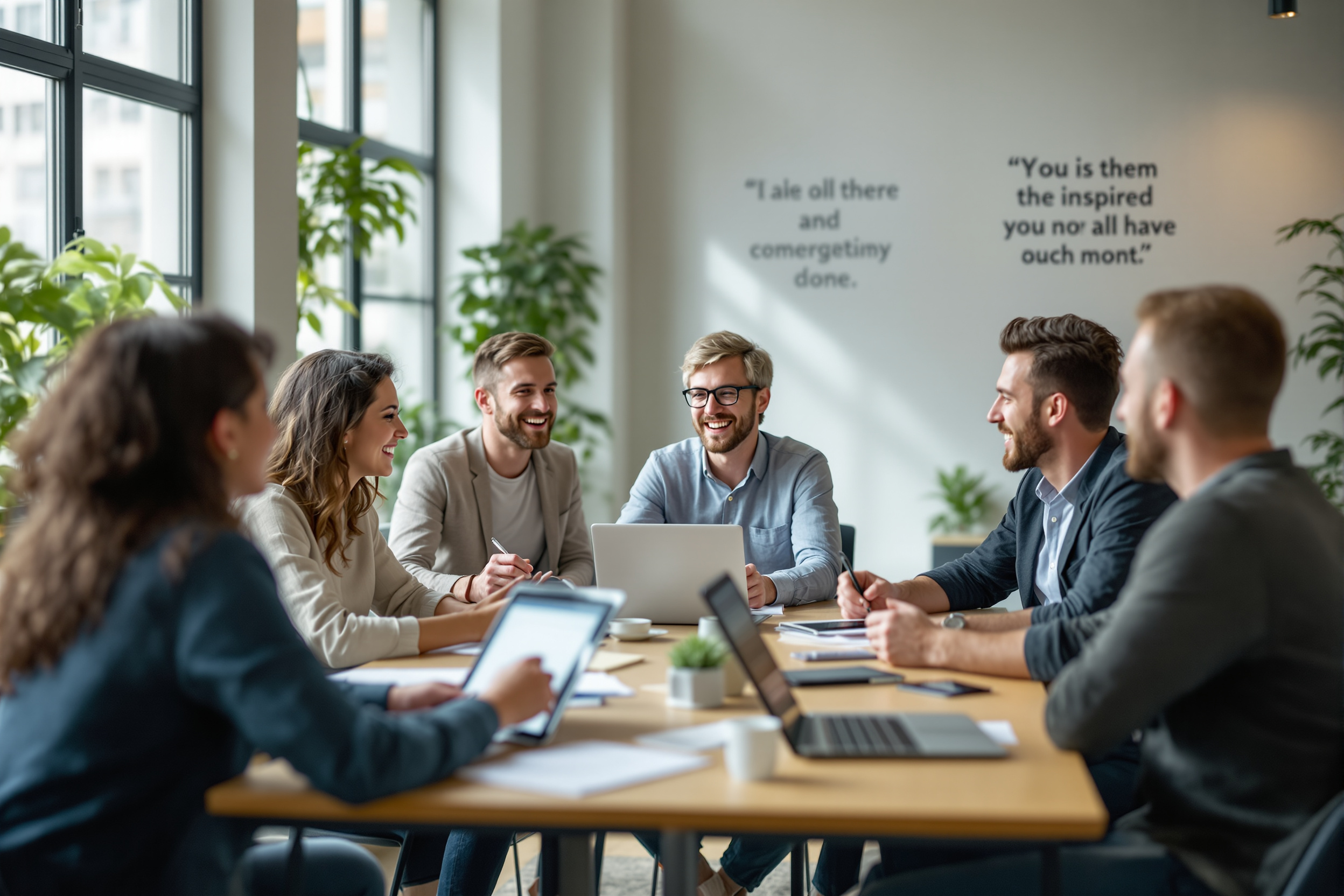 Mitarbeiterveranstaltung eines KMU: Vielfältiges Team tauscht sich in entspannter Atmosphäre aus.