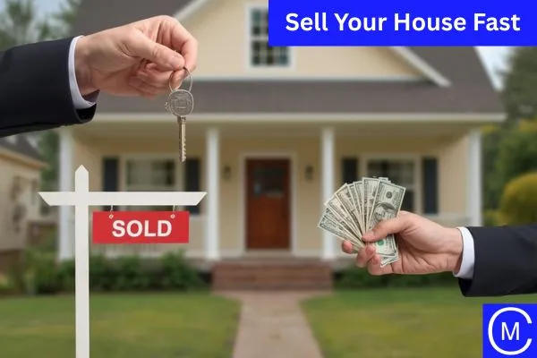 selling house for cash to cash home buyer and homeowner handling key