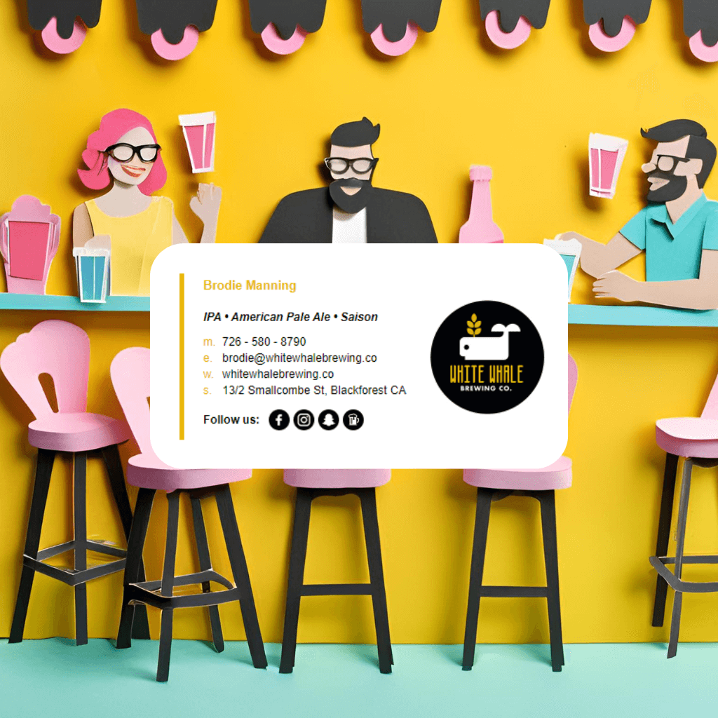email signature template for brewery
