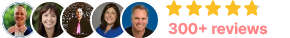 300 reviews badge