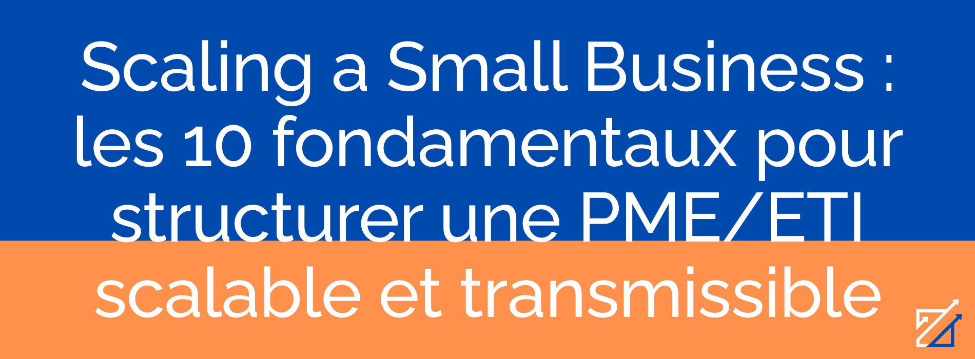 Scaling a Small Business : les 10 fondamentaux pour structurer une PME/ETI scalable et transmissible