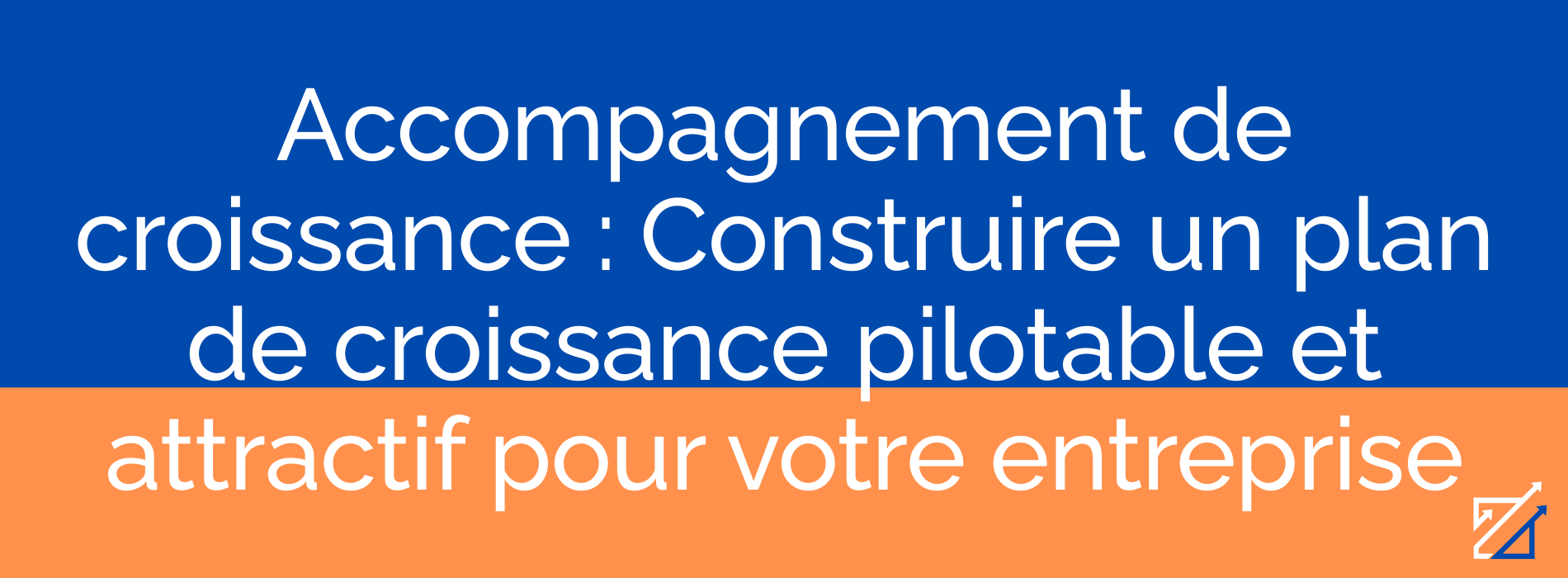 Accompagnement de croissance : Construire un plan de croissance pilotable et attractif pour votre entreprise