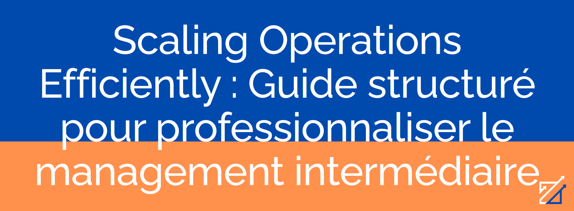 Scaling Operations Efficiently : Guide structuré pour professionnaliser le management intermédiaire