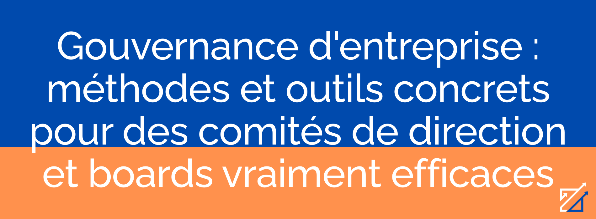 Gouvernance d'entreprise : méthodes et outils concrets pour des comités de direction et boards vraiment efficaces