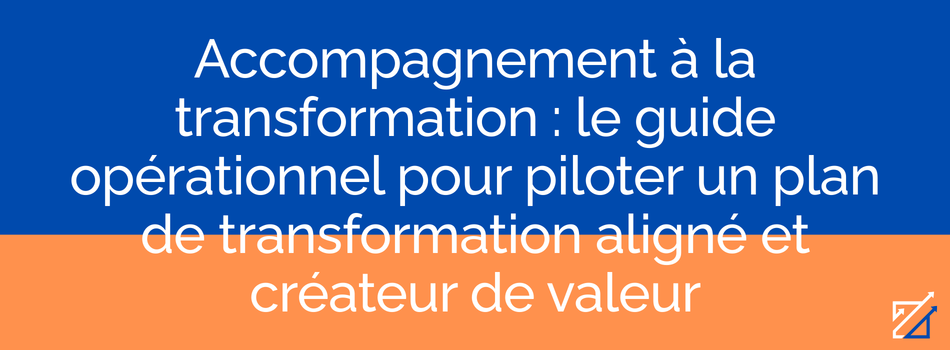 Accompagnement à la transformation : le guide opérationnel pour piloter un plan de transformation aligné et créateur de valeur