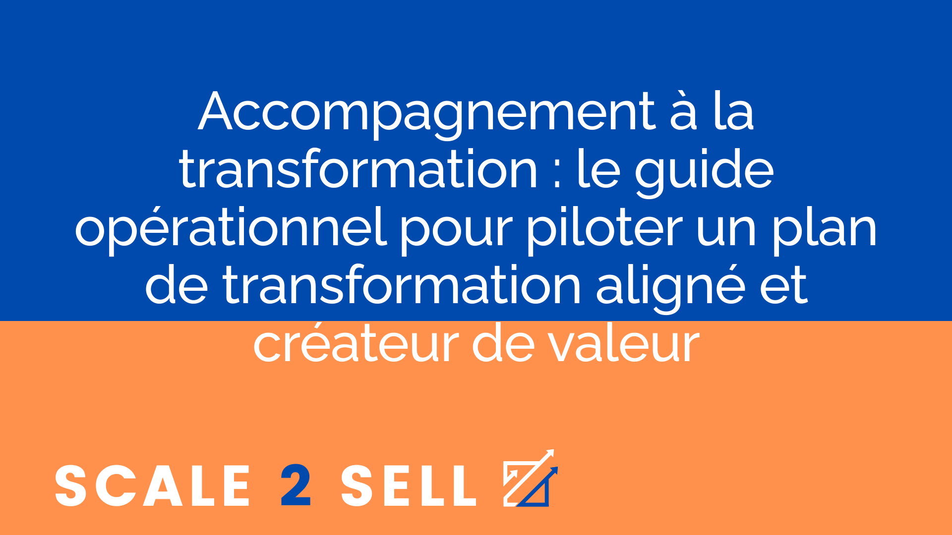 Accompagnement à la transformation : le guide opérationnel pour piloter un plan de transformation aligné et créateur de valeur
