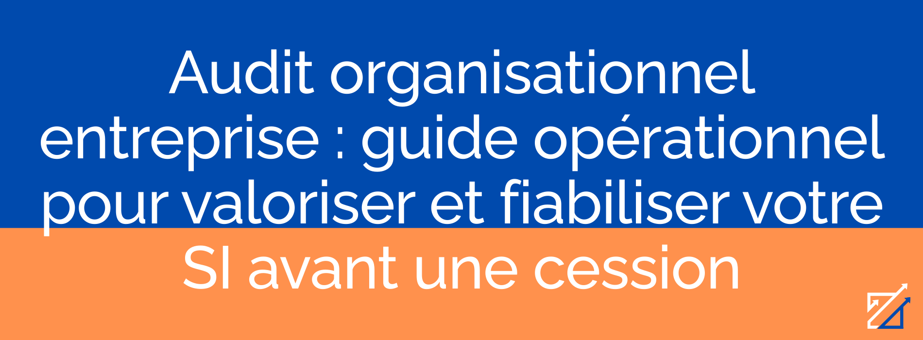 Audit organisationnel entreprise : guide opérationnel pour valoriser et fiabiliser votre SI avant une cession
