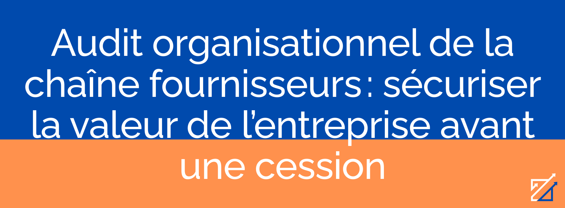 Audit organisationnel de la chaîne fournisseurs : sécuriser la valeur de l’entreprise avant une cession