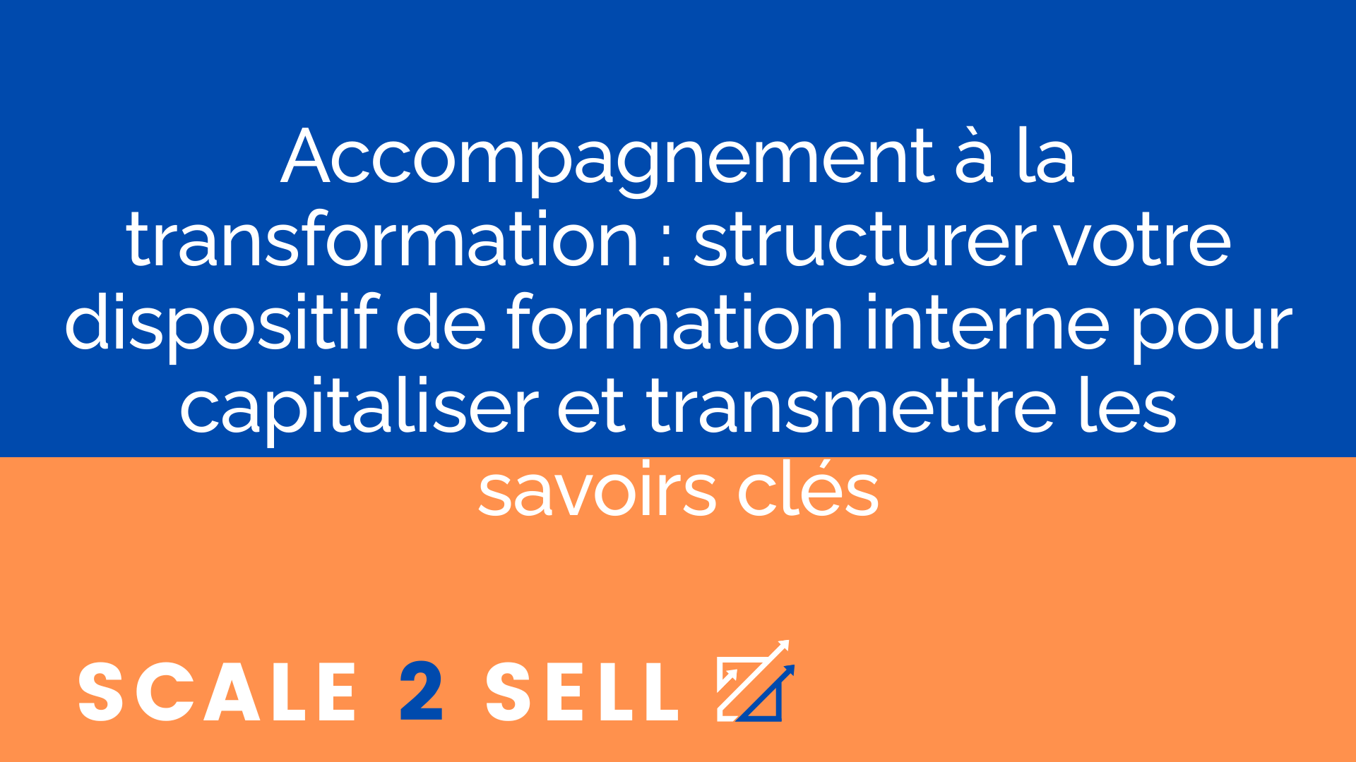 Accompagnement à la transformation : structurer votre dispositif de formation interne pour capitaliser et transmettre les savoirs clés