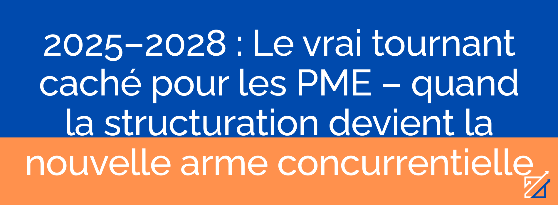 2025–2028 : Le vrai tournant caché pour les PME – quand la structuration devient la nouvelle arme concurrentielle