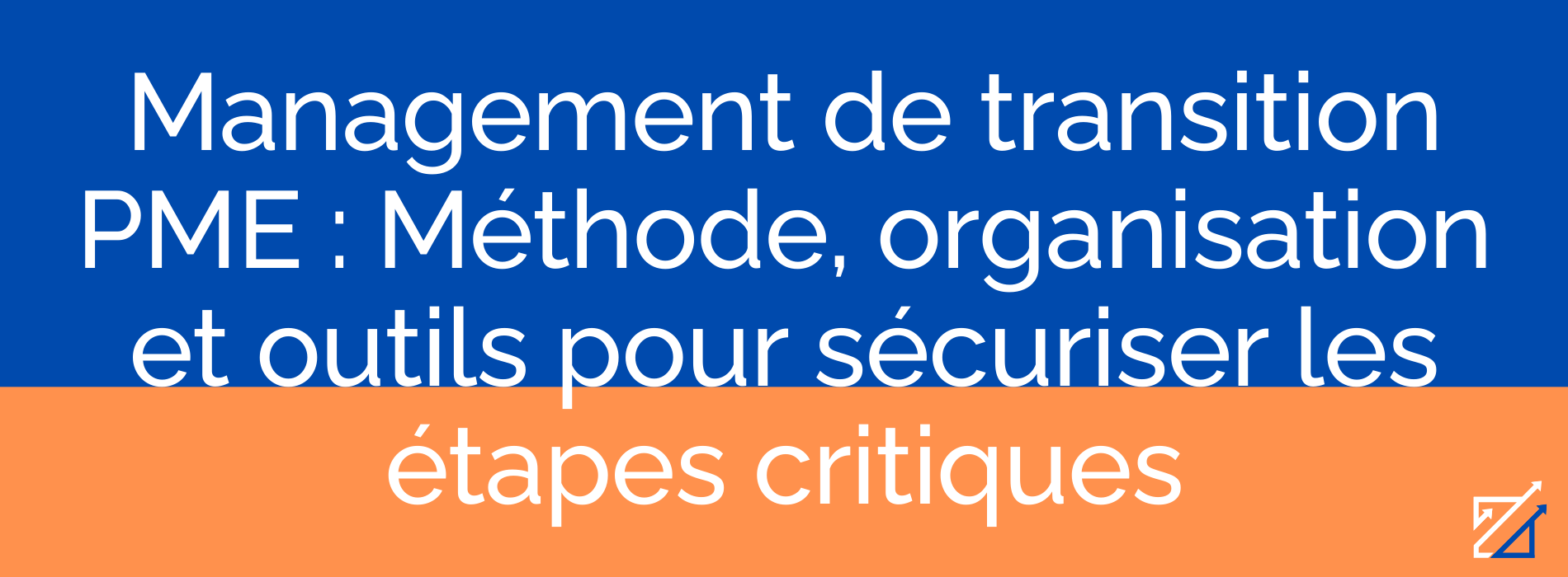 Management de transition PME : Méthode, organisation et outils pour sécuriser les étapes critiques