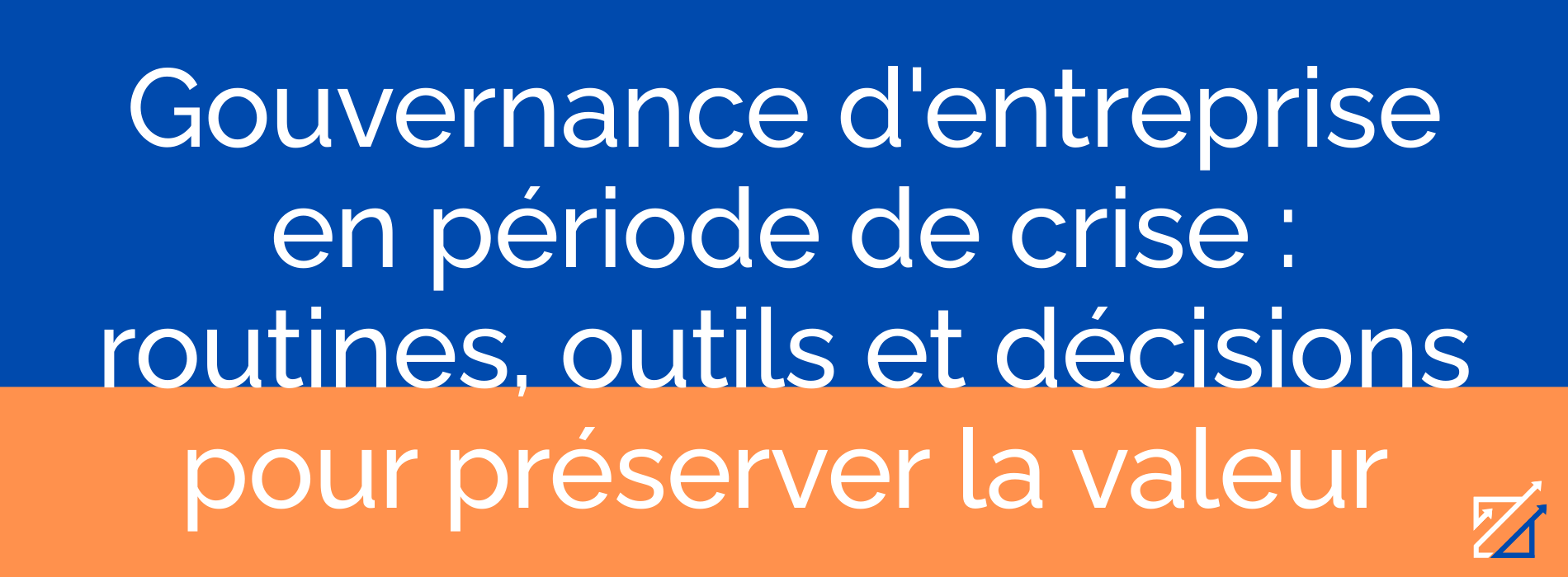 Gouvernance d'entreprise en période de crise : routines, outils et décisions pour préserver la valeur