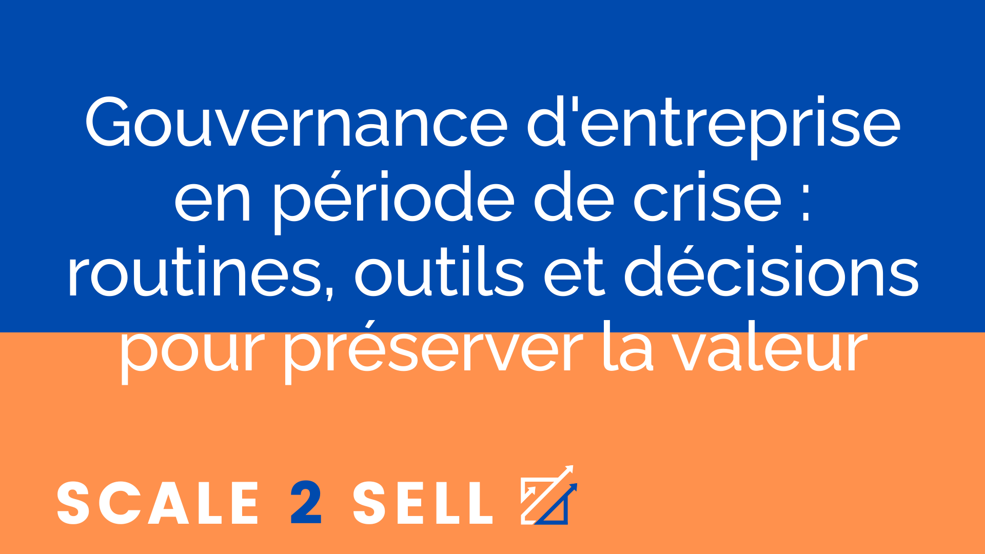 Gouvernance d'entreprise en période de crise : routines, outils et décisions pour préserver la valeur