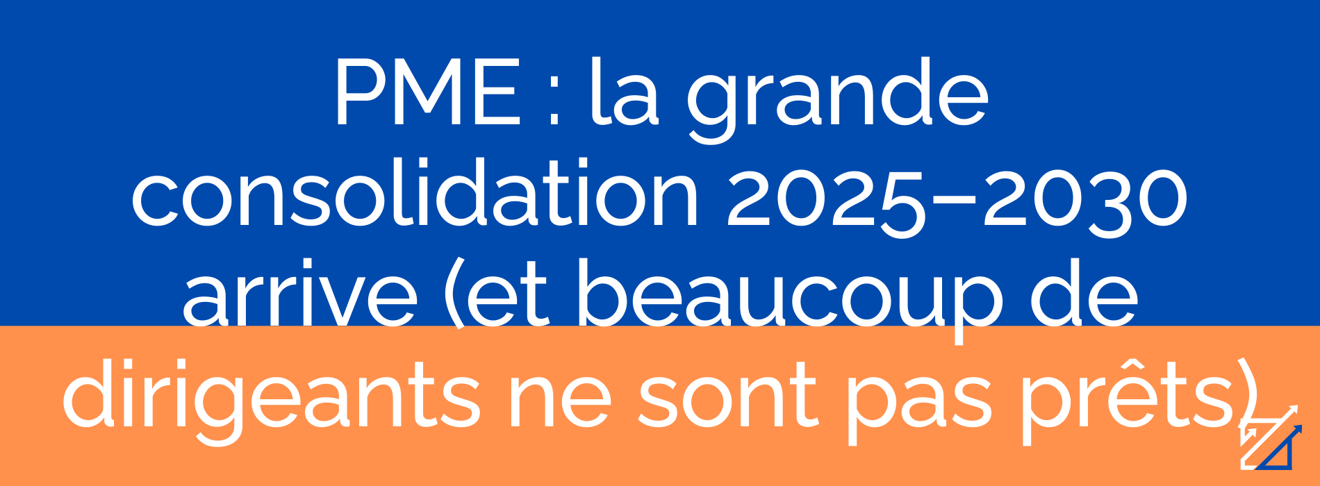 PME : la grande consolidation 2025–2030 arrive (et beaucoup de dirigeants ne sont pas prêts)