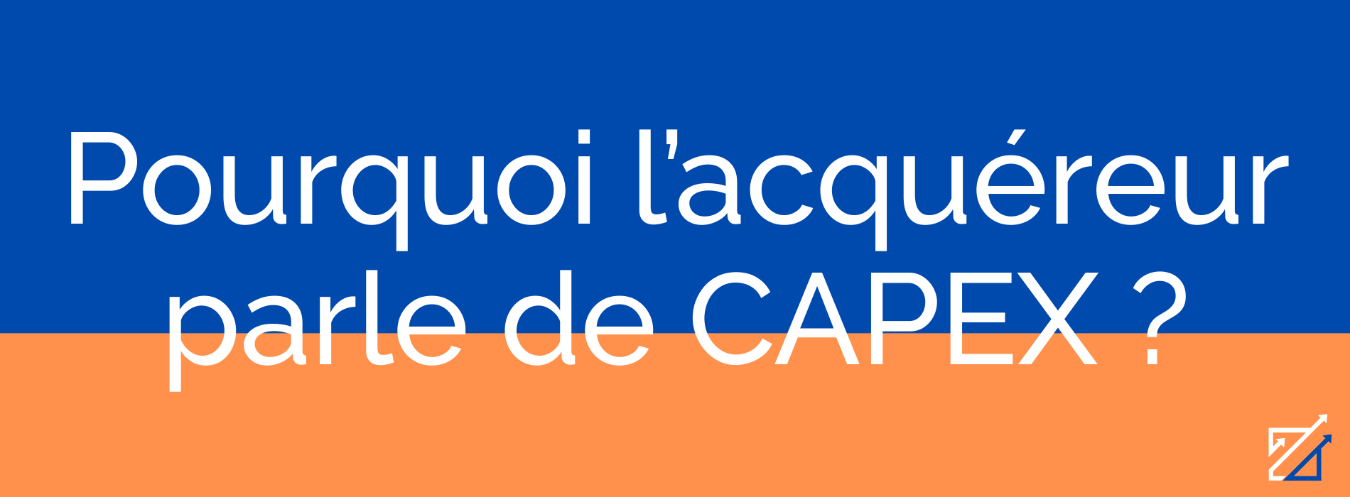 Pourquoi l’acquéreur parle de CAPEX ?