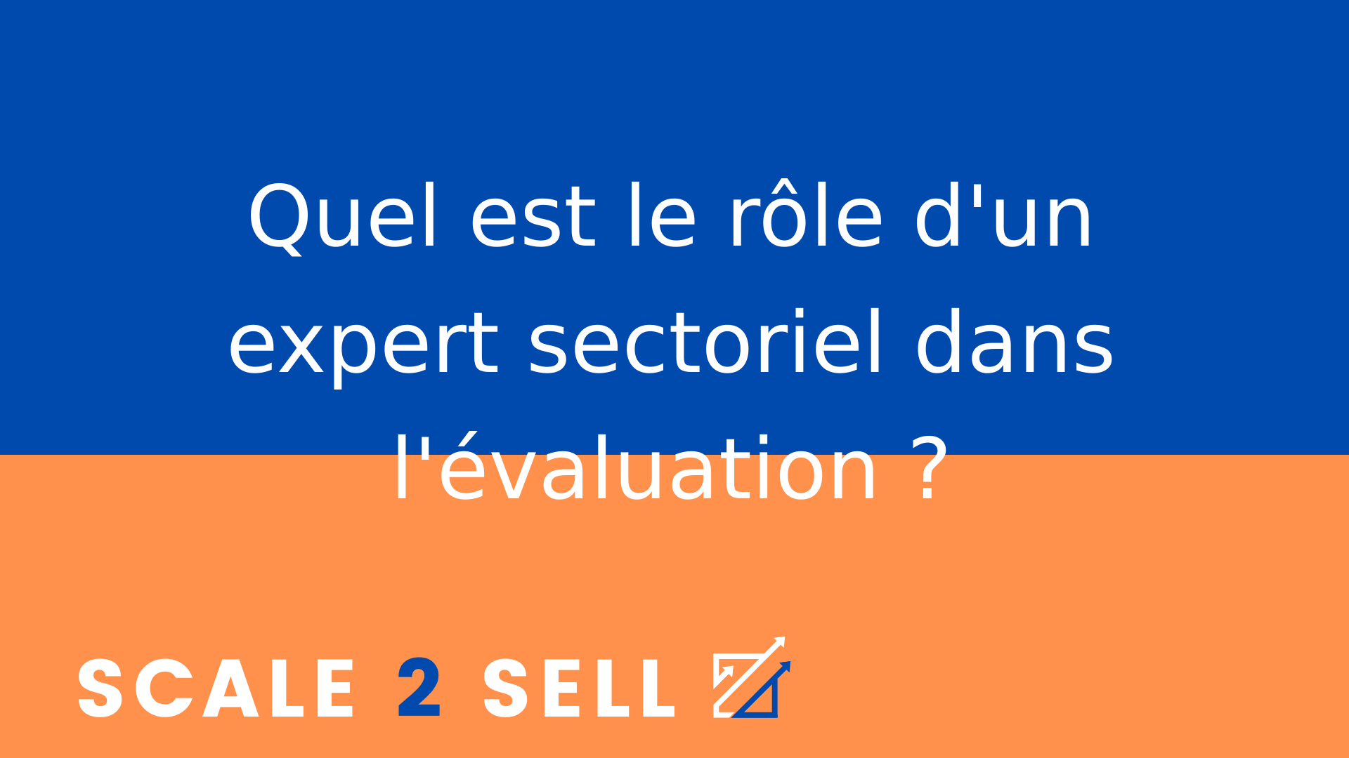 Quel est le rôle d'un expert sectoriel dans l'évaluation ?