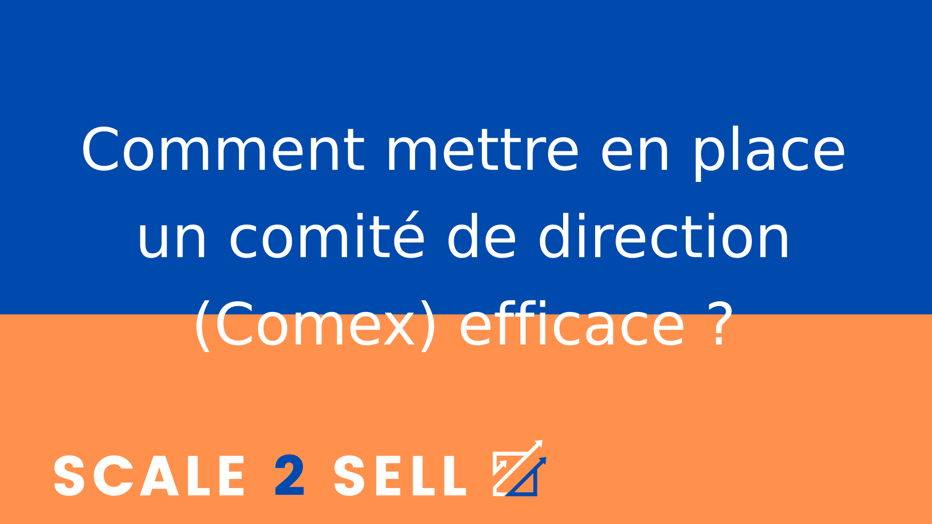 Comment mettre en place un comité de direction (Comex) efficace ?
