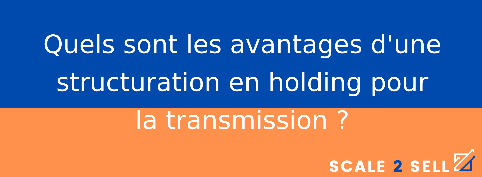 Quels sont les avantages d'une structuration en holding pour la transmission ?