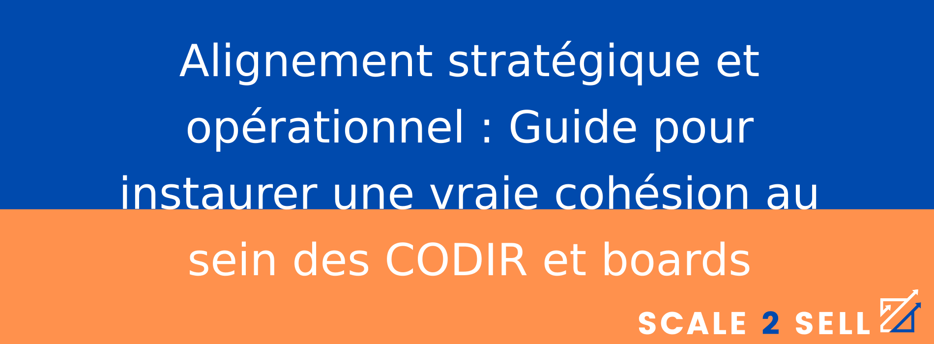 Alignement stratégique et opérationnel : Guide pour instaurer une vraie cohésion au sein des CODIR et boards