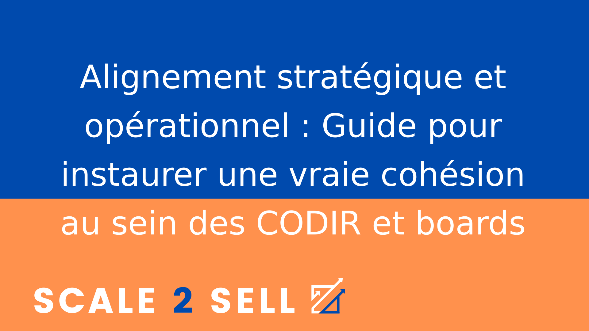 Alignement stratégique et opérationnel : Guide pour instaurer une vraie cohésion au sein des CODIR et boards