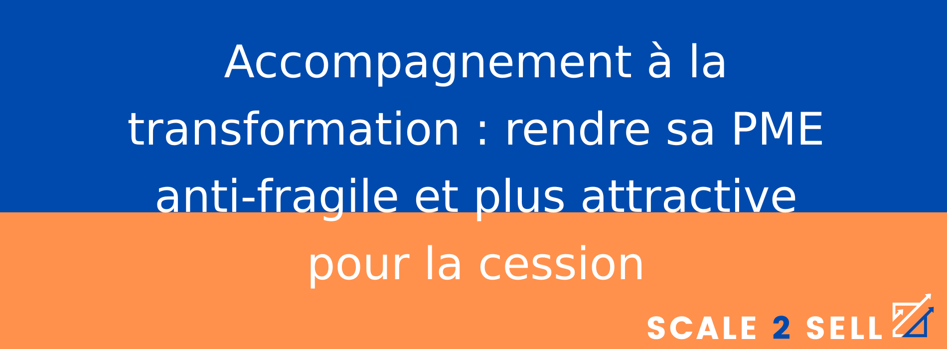 Accompagnement à la transformation : rendre sa PME anti-fragile et plus attractive pour la cession