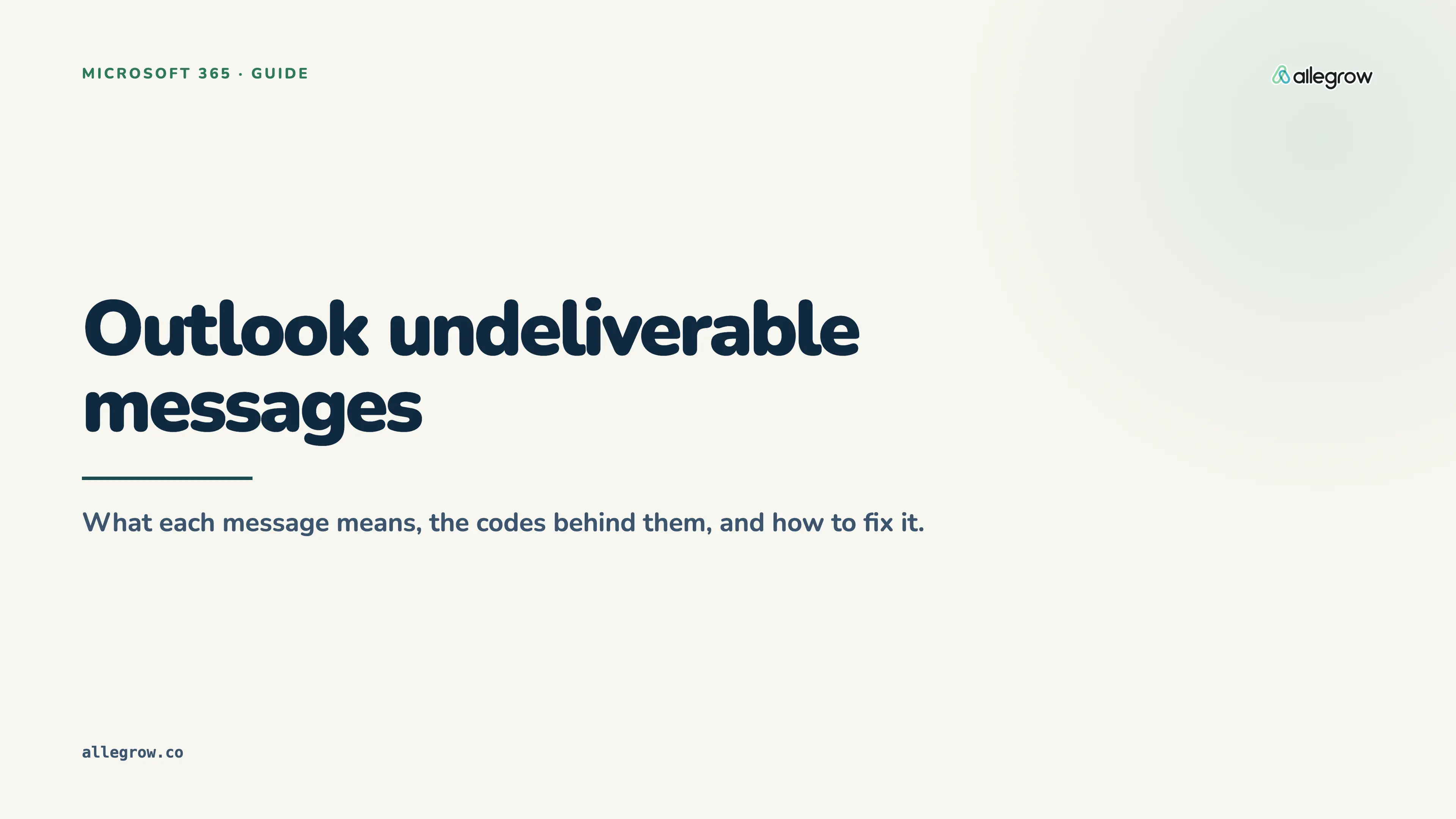 Outlook undeliverable email: what each one means and how to fix it