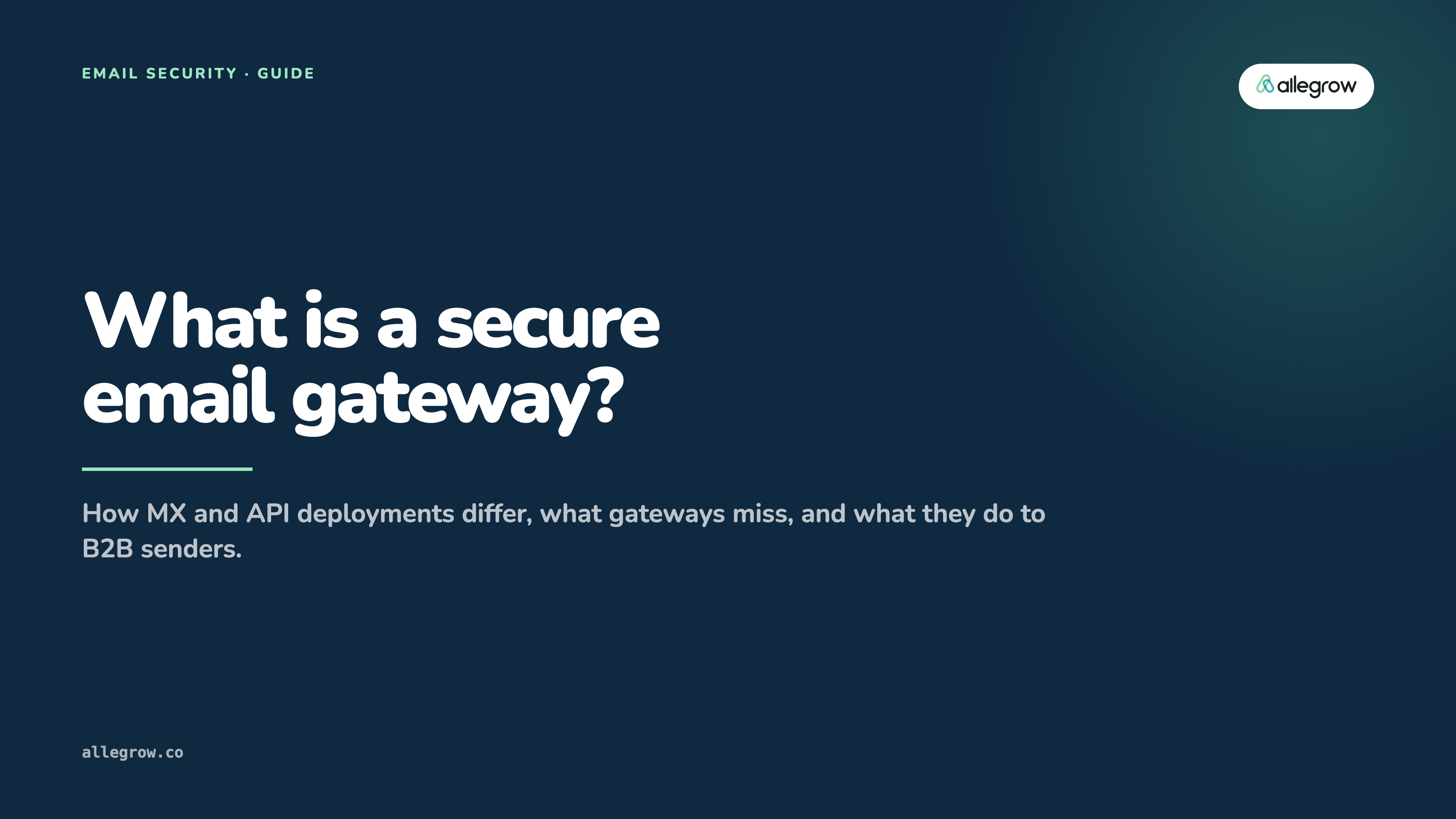 What is a secure email gateway, and what does it do to B2B senders?