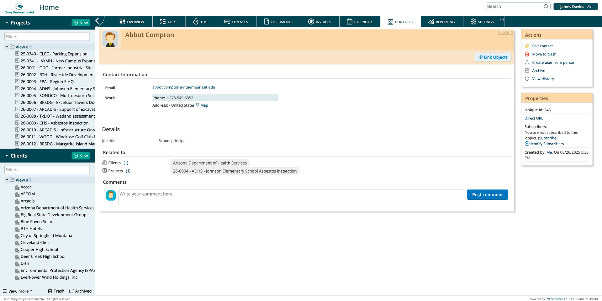 EVX Software Project financials - Budget control