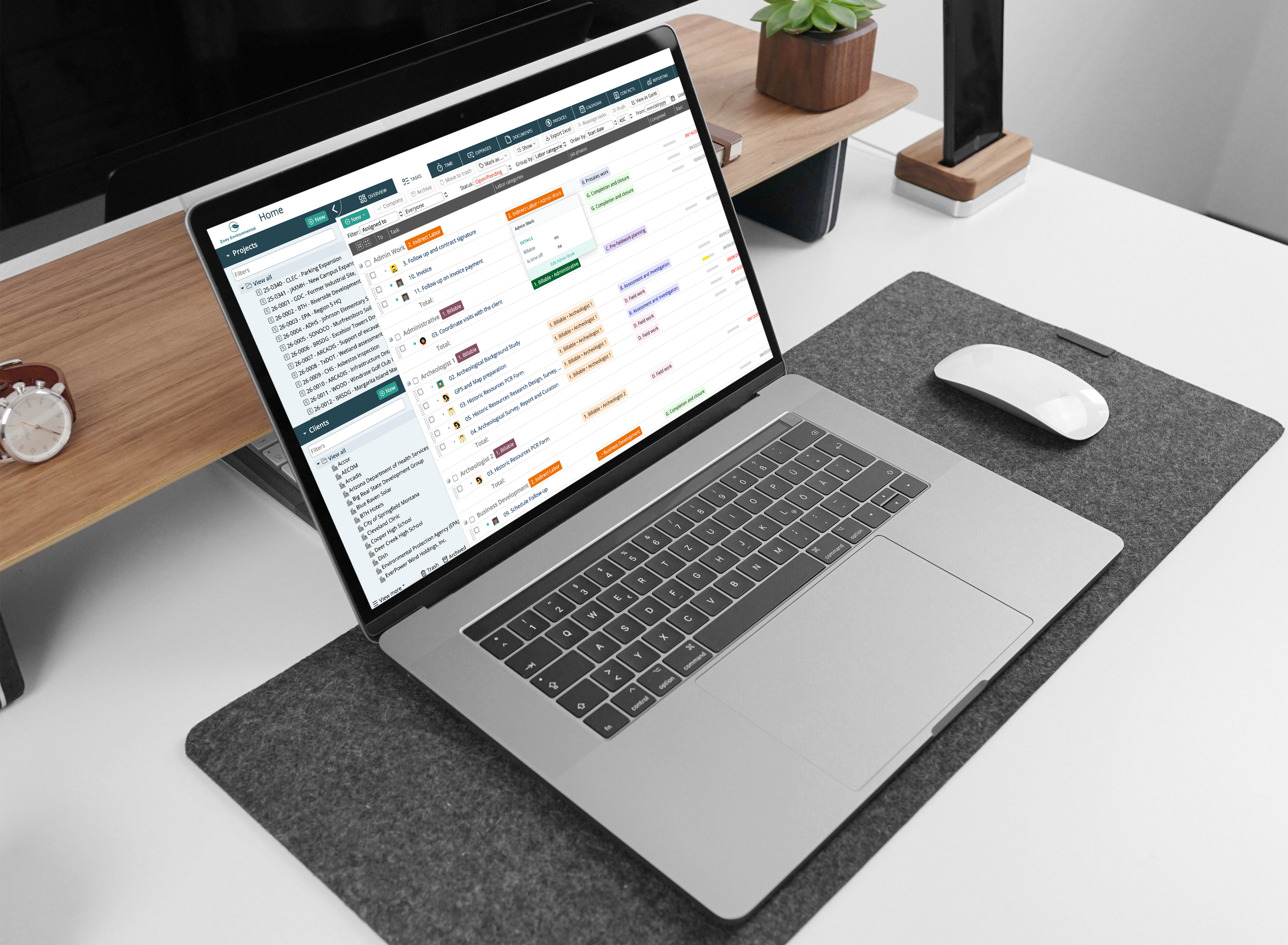 EVX Software's task module