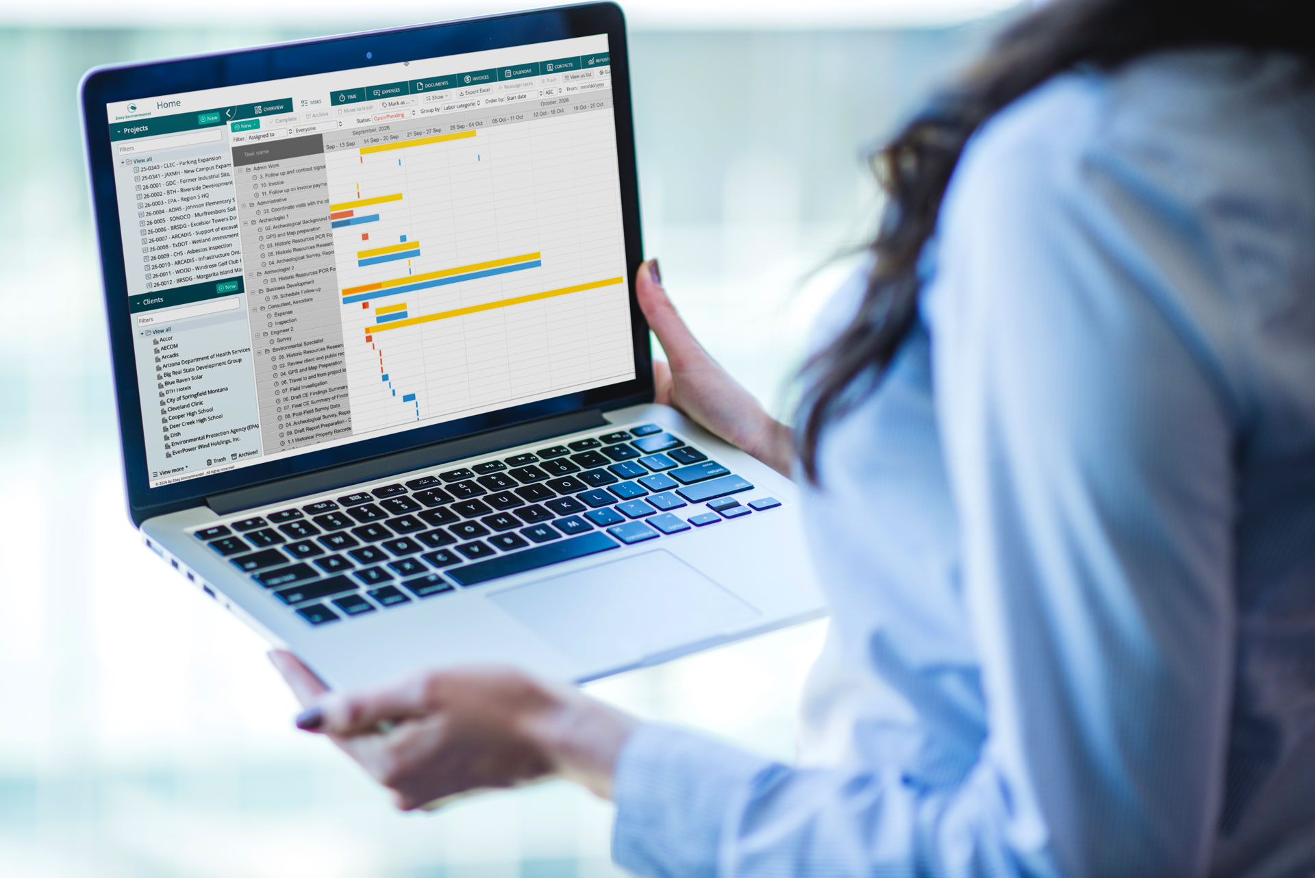 EVX Software Gantt chart