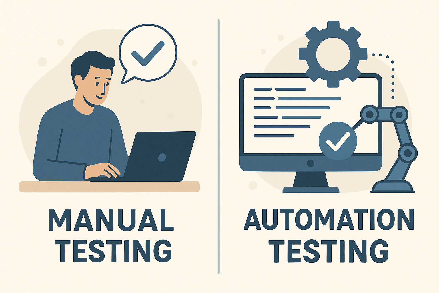 An image showcasing the Manual Testing and Automation Testing