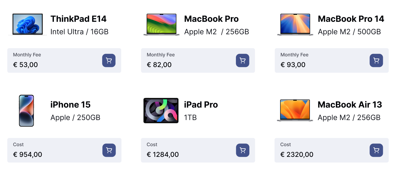 Onboarding mit Zero-Touch Deployment: Übersicht der Geräte auf der deeploi-Platform