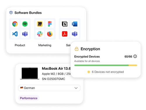 Automatic software provisioning during onboarding with deeploi