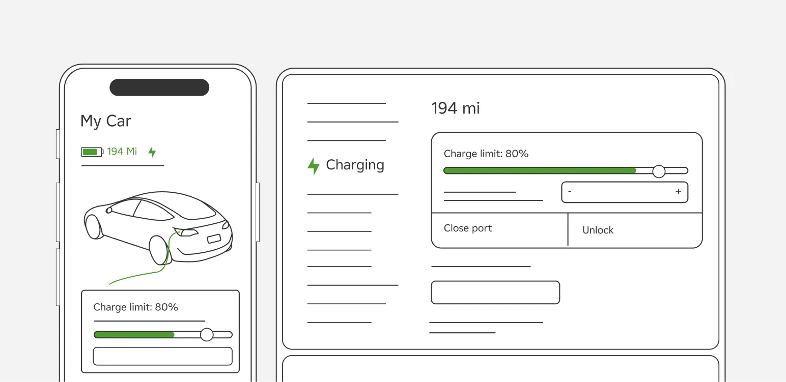 Vehicle charging limit reached illustration