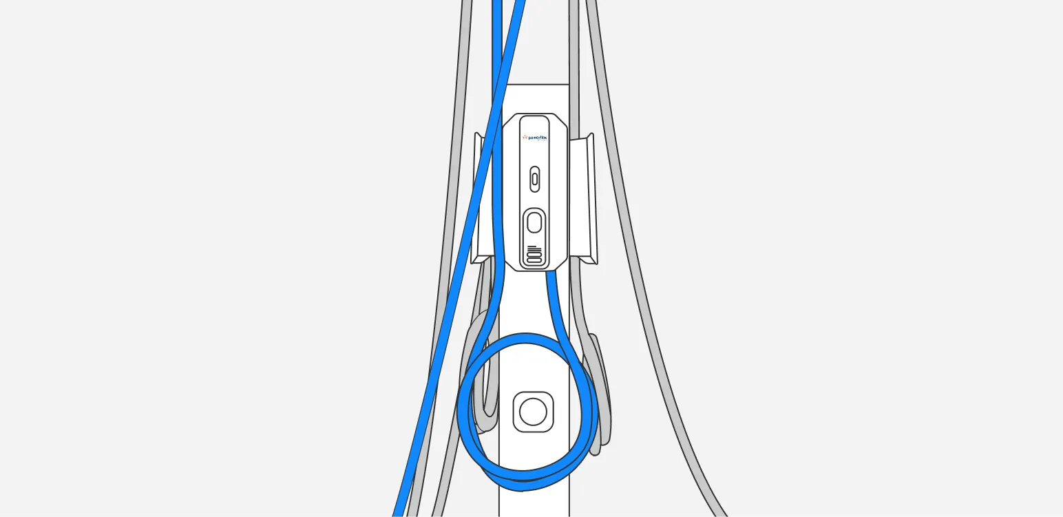 Crossed cables illustration