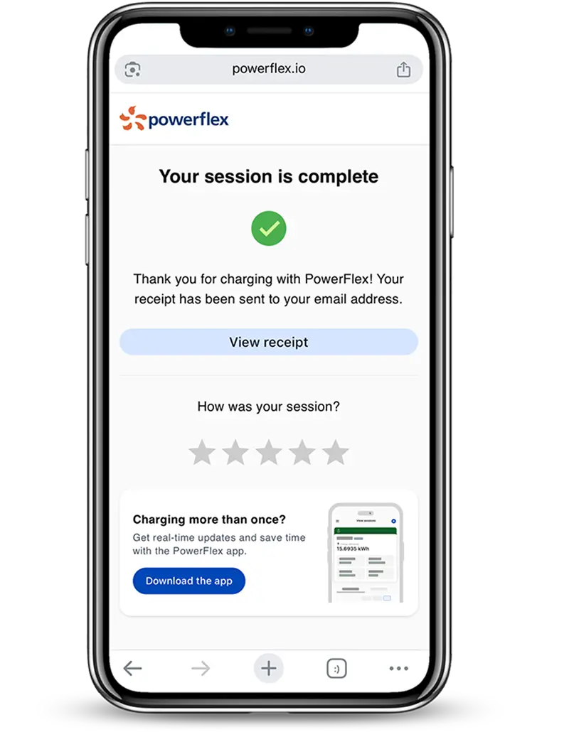 Session is complete screen