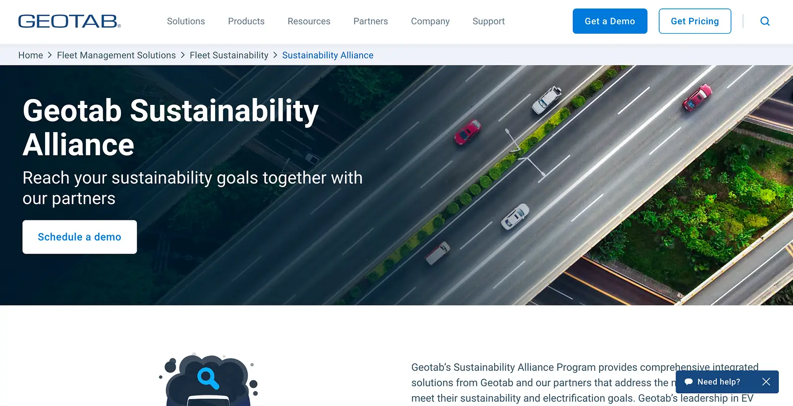 Geotab site hero screenshot