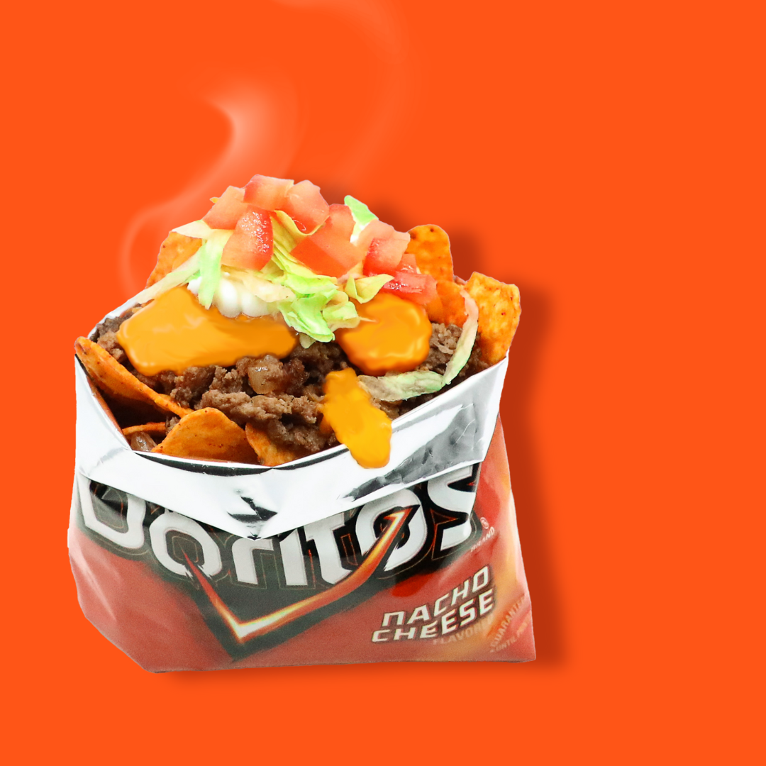 The Walking taco. An easy on-the-go taco stuffed in a Doritos bag. 