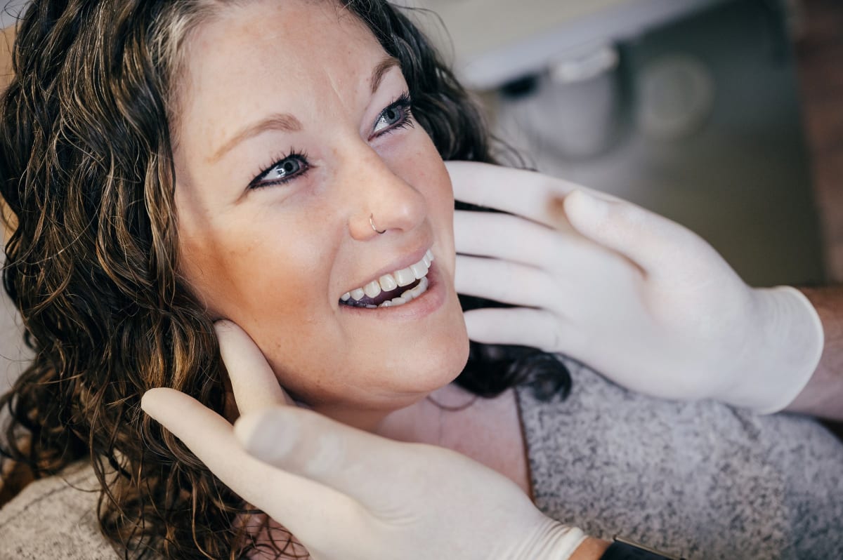 Candid clear aligners treatment at Traverse Dental Associates in Traverse City, Michigan dental office
