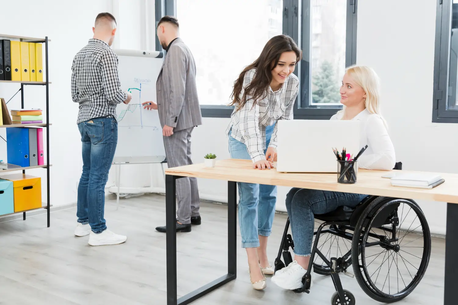 colleagues in inclusive workplace
